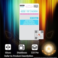 [GNA] 110 Pcs 54x86mm 60um Card Sleeves by Sleeve Kings 8821 | 54 x 86 mm 86mm 54x86 60 Micron Sleev