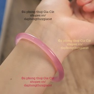 Chalcedony Pink 5A chopstick ring, size 52-56mm, 6mm thick sdep