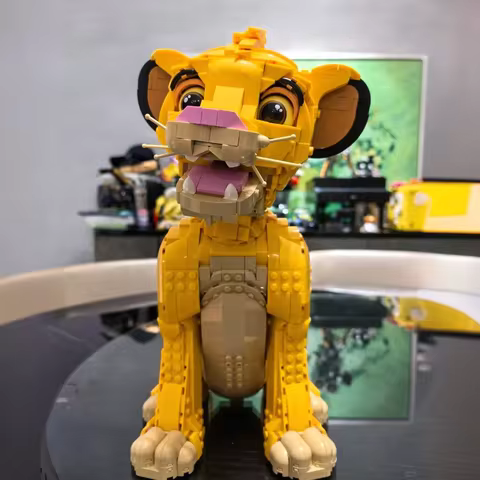 1445pcs Hot In Stock Puzzle Building DIY Lion Assembly King Model Animal Toys Birthday Christmas Gif