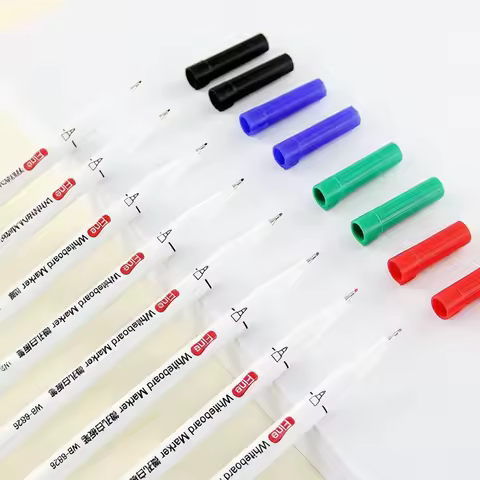 1pcs 0.5mm Extra Fine Tip Dry Erase Whiteboard Markers Erasable White Board Pens For School Teaching