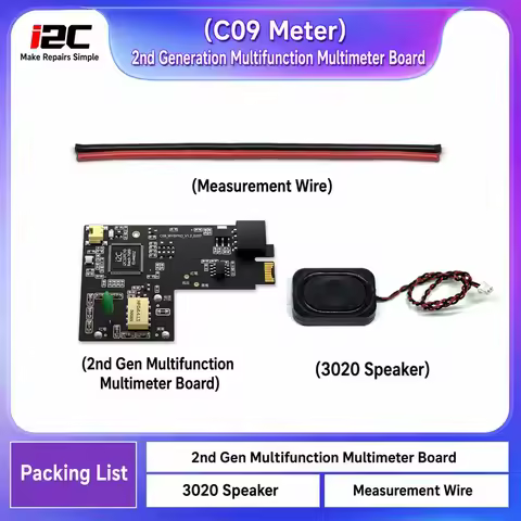 I2C C09 C10 2nd Gen Multifunction Multimeter Board 0-10A Current Test Diode Resistance DC AC Repair 