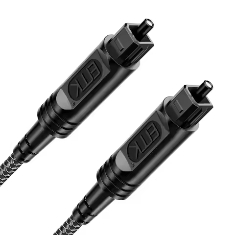 EMK Optical Audio Cable Optical Cable Nylon Braided Digital Fiber Optic Cable Toslink Cable for Soun