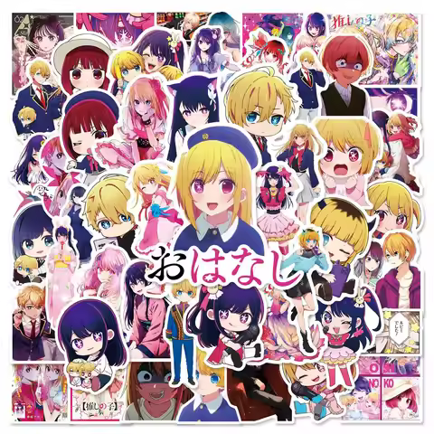 50PCS Oshi No Ko Anime Manga Stickers For Laptop Phonecase Bike Wall Decals Waterproof Removable Sti