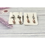 Freshwater pearl earrings 粉珍珠耳环