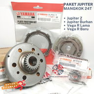 HEMAT PAKET MANGKOK GANDA JUPITER MX NEW 135 24T + PELAT KOPLING + KAMPAS GANDA ASSY + CAGE JUPITER 