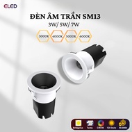 SM13 ceiling spotlight, 45mm hole, 15 degree angle, 24 degrees, color rendering RA≥98, many capaciti