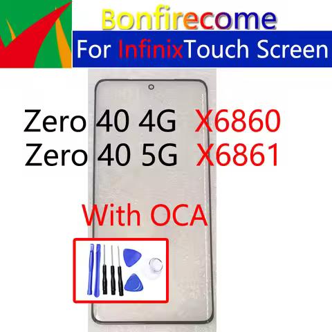 For Infinix Zero 40 4G X6860 Touch Screen Front Outer Glass Panel Lens For Zero 40 5G X6861 With OCA