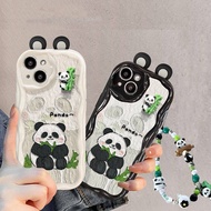 3D Panda Bear Ears Phone Case For Huawei Honor 90 Lite X9C SMART 5G 20 Nova 5T 11 10 9 7 SE P30 Pro 