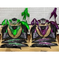 COVERSET LC135 V4-V7 VN16 EXCITER RC C.CR - BLACK.CANDY GREEN , C.PP - BLACK.CANDY PURPLE