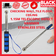 Black Hardware Concrete Wall Tile Mosaic Floor Ceiling Hammer Tester Checker Hollow Tapping Telescop