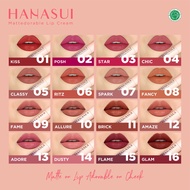 Lipcream Hanasui 1 Box isi 12 pcs ( Bisa Pilih Warna ) HANASUI Mattedorable Lip Cream Lipstik Harga 