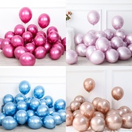 50/100pcs 10inch New Glossy Hot Pink Metal Pearl Latex Balloons Rose Gold Thick Chrome Metallic Infl