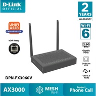 D-Link AX3000 VoIP GPON Router with 2.5GE Port (Mesh Ready) DPN-FX3060V
