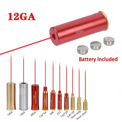 Tactical 12 Gauge Caliber Laser Bore sight Training .177 9mm Bullet Hunting Gun Laser 12GA 20GA .223