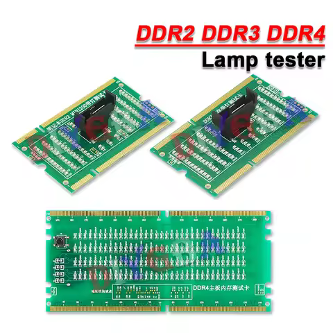 DDR2 DDR3 DDR4 Motherboard Memory Slot Diagnostic Analyzer LED Test Card CPU Light Tester False Load