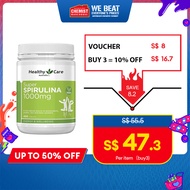 Healthy Care Super Spirulina 400 Tablets Support Protein Iron and Antioxidant Levels in the Body Sup