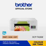 Brother DCP-T426W Ink Tank Printer | A4 3-in-1 Wireless Colour Ink Tank Printer | Refill Ink Tank | Print, Scan, Copy