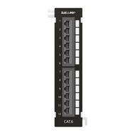 iwillink 12 Port Patch Panel, Mini 12 Port Vertical Cat6 Patch Panel with Wallmount Bracket Included