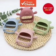 baby teething toy suitable for 3+ months baby food grade silicone molar mitten