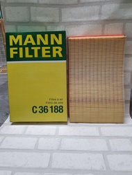 ไส้กรองอากาศ / กรองอากาศ รถออดี้  Audi  A3  8P1 / Q3  8UB  8UG / TT  8J3  8J9  Mann Filter C 36188 /