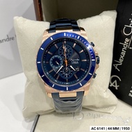 Jam Tangan Alexandre Christie AC 6141 Navy Rose Gold Original