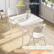 Square Foldable Table | Outdoor Multi-Purpose Furniture with Storage (84x84cm)