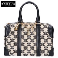 Celine 193652CS8 帆布與皮革 Triomphe 小號兩用波士頓包 - [二手]