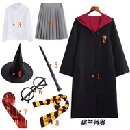 [Fast delivery] Harry costume cos wizard robe cloak childrens performance school uniform magic robe 