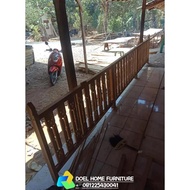 Pagar rumah joglo kayu jati