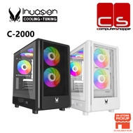 Invasion C-2000 Compact M-ATX Gaming Case - Black/White (INFINITY FAN)