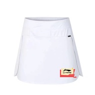 Li Ning 2024 New Tennis Suit Sports Short Skirt Women Quick Drying Pants Skirt Anti Light Tennis Skirt Half Skirt Outdoor Running Fitness Skirt Mesh Fast Dry Running Skirt