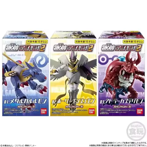 Original Bandai Figures Digimon Adventure War Greymon Zudomon Omegamon Holy Angemon Angewomon Metal 