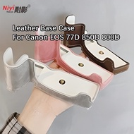 800D PU Leather Base Case Canon EOS 850D 800D Protective Camera Half Body Casing Pouch 1/4 Screw Can