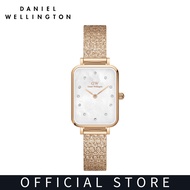 Daniel Wellington Quadro 20x26mm Pressed Studio Lumine Rose Gold MOP - Watch for women - Womens watch - Fashion watch - DW Official - Authentic - Crystals