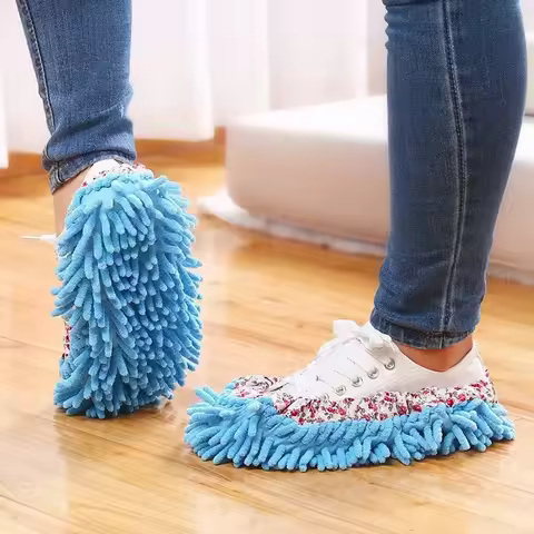 4/3/2/1PCS Multifunction Floor Dust Cleaning Slippers Shoes Lazy Mopping Shoes Home Floor Cleaning M