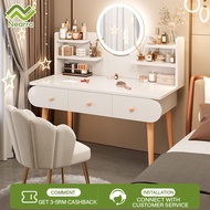 Dressing Table with LED Mirror Meja Solek With Drawer Storage Desk Meja Makeup Up Table Cosmetic Tab