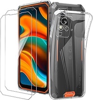 KUSINHOKA Case for Blackview BV4800 Pro/BV4800 SE + 2 Pieces Protective Film, Soft TPU [Anti-Scratch