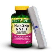 Unique Bundle Store Spring Valley, Hair Skin and Nails Vitamins, Caplets Dietary, Supplement, 240 Co