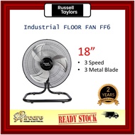 Russell Taylors Industrial 3-Blade Floor Fan 18 inch FF6