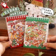Christmas mini Miniature Landscape Sticker Book Creative3D 3D Scene Stickers Fun Stress Relief Scene