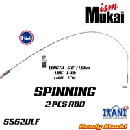 ISM MUKAI UL FISHING ROD SPINNING 1-4LB JAPAN JORAN PANCING HANDLE KAYU ULTRALIGHT AJING