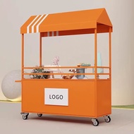Influencer Iron Float Outdoor Market Stall Cart Stall Trolley Snack Cart Night Market Mobile Stall T