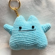 Handmade Crochet Amigurumi Pokemon Ditto Keychain 钩织宝可梦百变怪