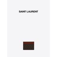 YSL/Saint Laurent Men LE MONOGRAMME Saint Laurent MONOGRAM Coated Canvas Card Holder