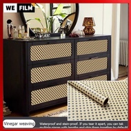 Cabinet Sticker Furniture Renovation Rattan Wallpaper  Wardrobe Wallpaper Waterproof Moistureproof B