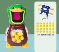 Hungry Shooting Duck Toys Air-powered Gun Soft Bullet Ball With Light Electronic Scoring Battle Game