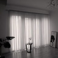 Modern Window Curtain Living Room Sheer Window Screening Eyelet JS0563