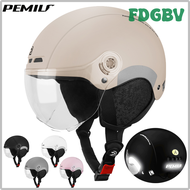 FDGBV PEMILA The Four Seasons Cycling Helmet With Goggles Lens Ear Protection Bicycle Helmet MTB Reflective sticker E-Bike Bike Helmet DFGHD