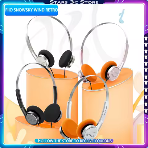 FiiO SnowSky Wind Retro Retro Wired Over-ear Headphones Wire Control Specially Designed Sound Chambe
