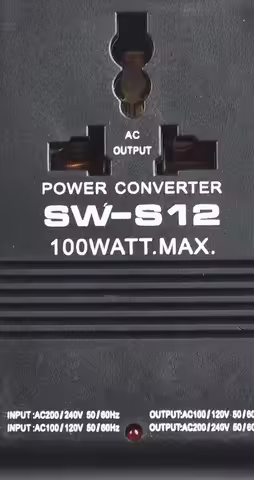 100W 110V/120V To 220V/240V StepUp&amp Down Voltage Converter Transformer (CN Standard-Plug) Power C